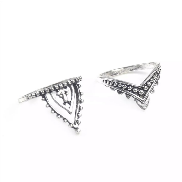 7Pc Vintage Boho Amethyst Rings - Picture 5 of 8